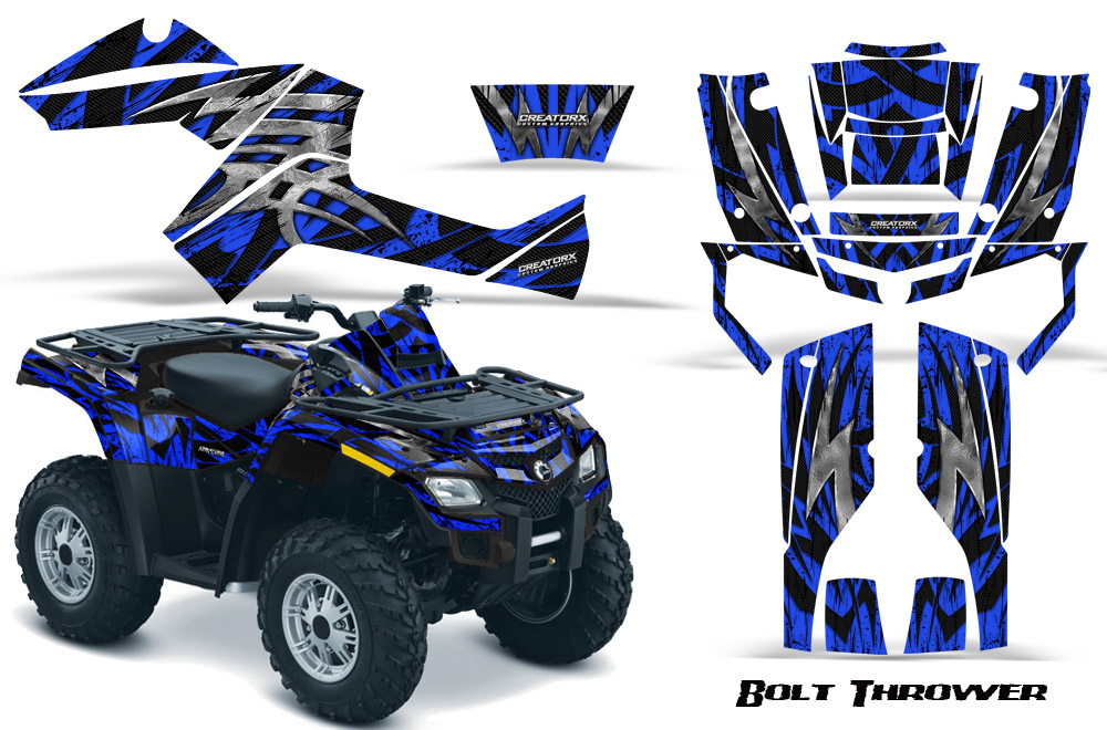 Can-Am Outlander 800 Graphics Kit Bolt Thrower Blue BB